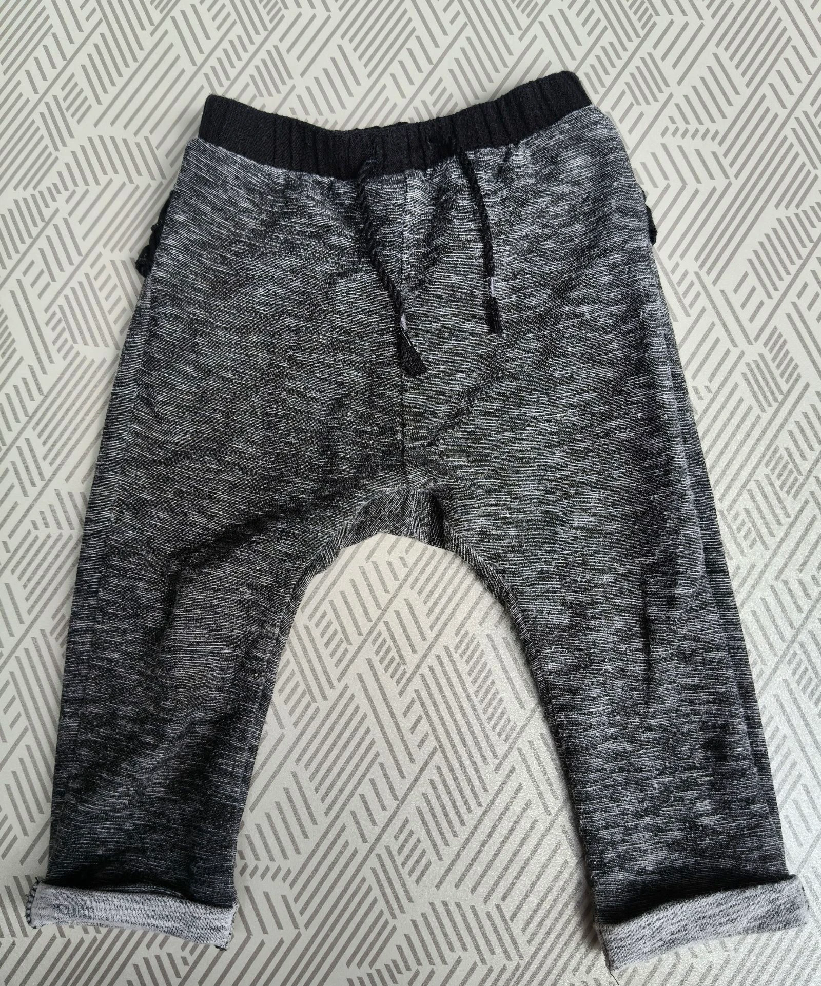 Pantalon chaud fille Zara gris froufrou 80 cm